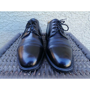 Cable & Co Men's Oxfords Dress Shoes Size 10.5 Cap Toe Leather Black Italy‎